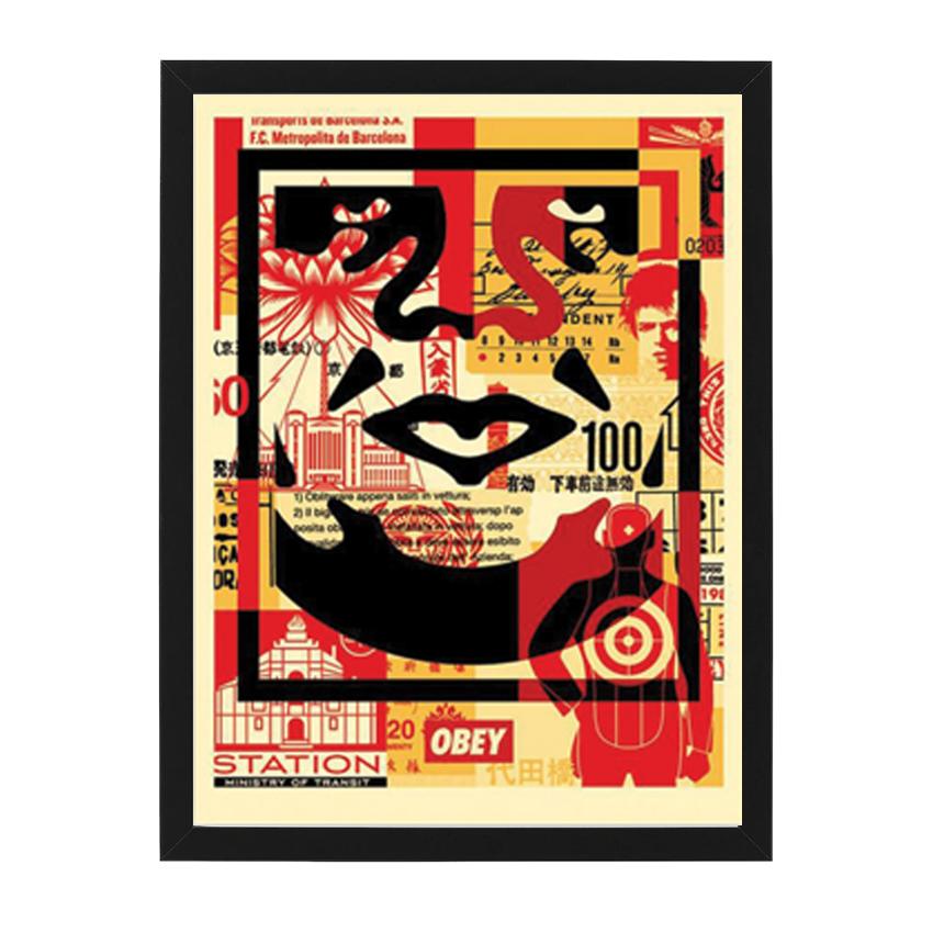 Three Face Collage - Shepard Fairey OBEY Open Edition Print – Limn Gallery